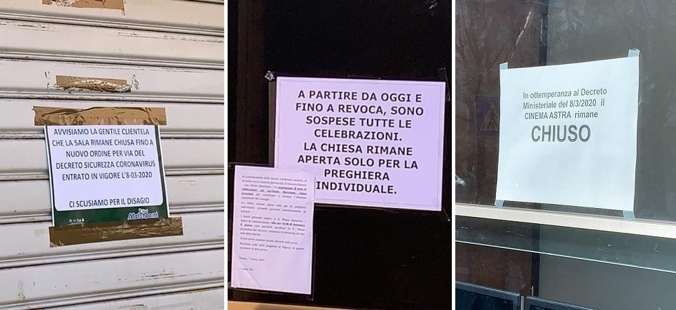 Coronavirus, dalle chiese ai cinema passando per le sale scommesse anche Trento si ferma